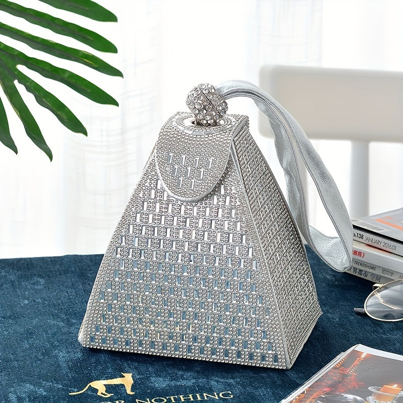 New Triangle Portable Diamond Handbag Banquet Bag