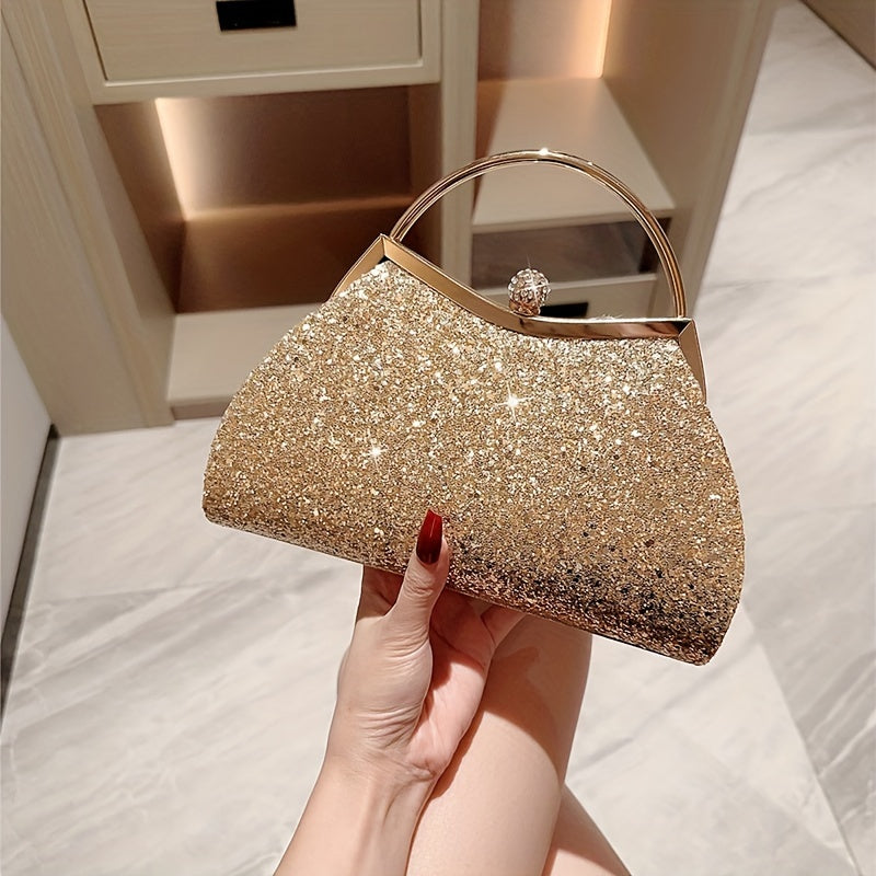 New Shiny Rhinestone Crown Head Evening Party Clutch