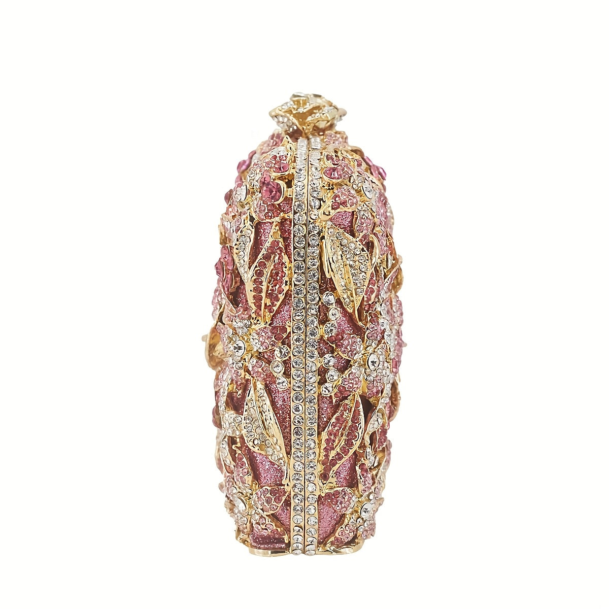 Women Flower Rhinestone Money Bag Rose Evening Clutch Bag Diamond Evening Bag