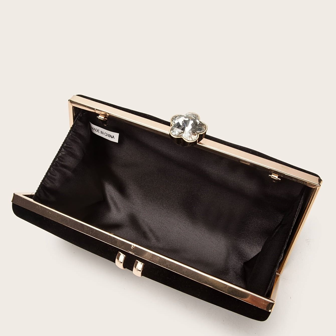 New Stylish Party Clutch Bag For Women, Evening Bag With V-shaped Golden Details