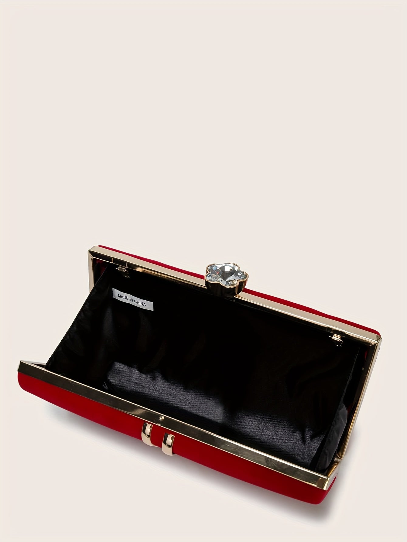 New Stylish Party Clutch Bag For Women, Evening Bag With V-shaped Golden Details