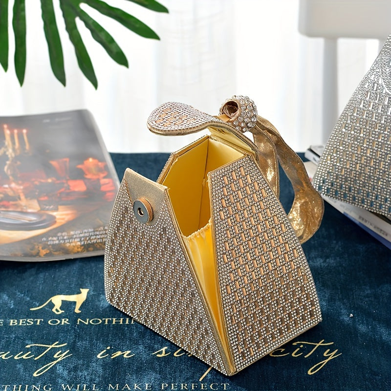 New Triangle Portable Diamond Handbag Banquet Bag