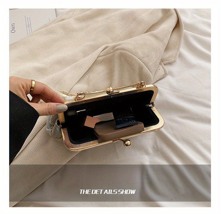 Timeless Design, Elegant Floral Evening Clutch with Tassel