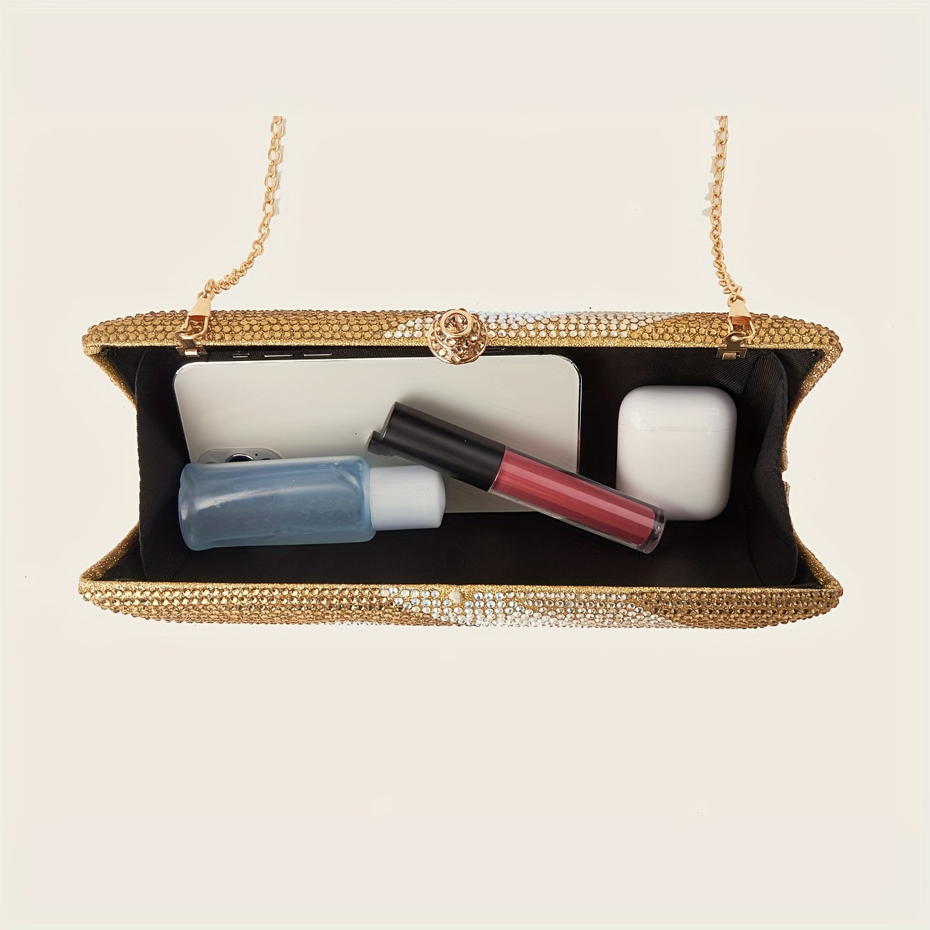 Elegant Crystal Dinner Clutch with Geometric Pattern