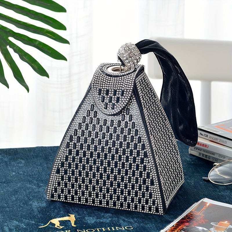 New Triangle Portable Diamond Handbag Banquet Bag