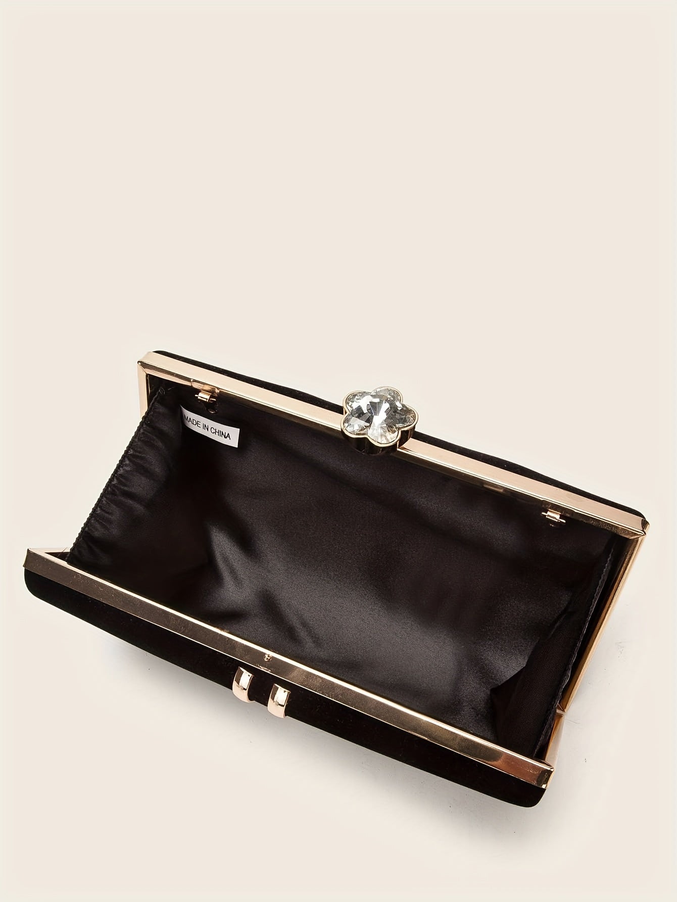 New Stylish Party Clutch Bag For Women, Evening Bag With V-shaped Golden Details