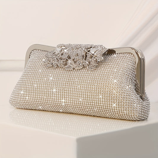 [Glitter Rhinestone Clutch] Elegant Glitter Rhinestone Dinner Clutch