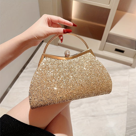 New Shiny Rhinestone Crown Head Evening Party Clutch