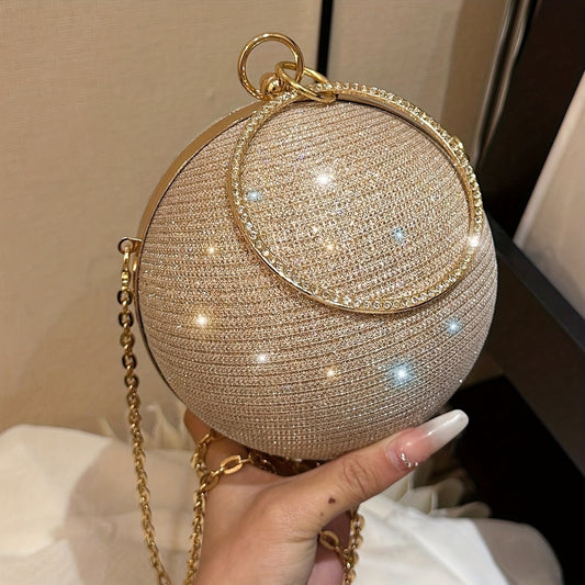 Small and Shiny Round Evening Bag