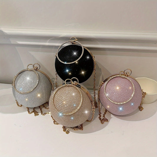 Small and Shiny Round Evening Bag