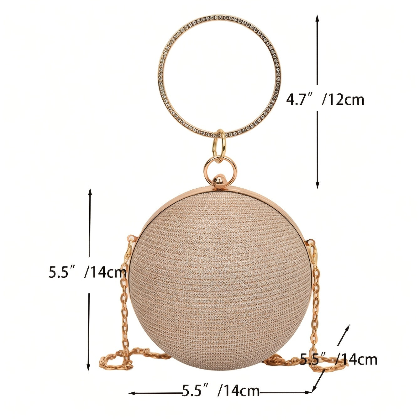 Small and Shiny Round Evening Bag