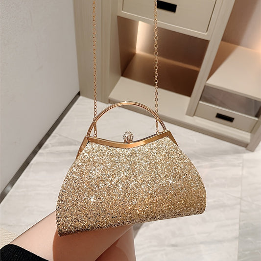 New Shiny Rhinestone Crown Head Evening Party Clutch