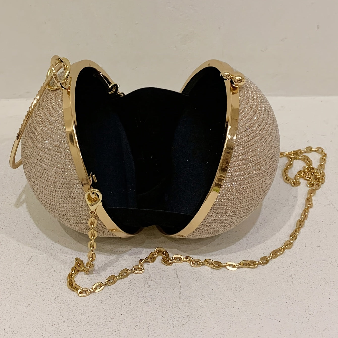 Small and Shiny Round Evening Bag