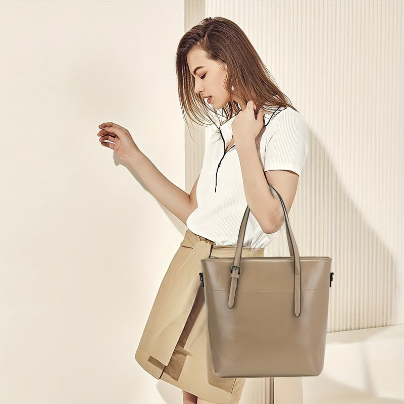 4pcs Retro Women'S Tote Bag, Elegant PU- Crossbody Bag, Handbag, Shoulder Bag, Wallet, Suitable For Shopping And Dating